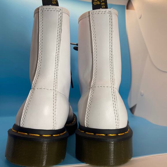 Dr. Martens 1460 Military Combat AirWair White Leather NWOT Womens 6 - Picture 5 of 10